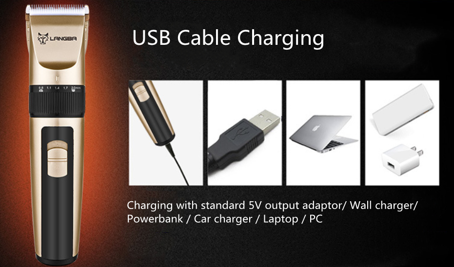ماكينة قص الحيوانات الأليفة اللاسلكية USB P65
